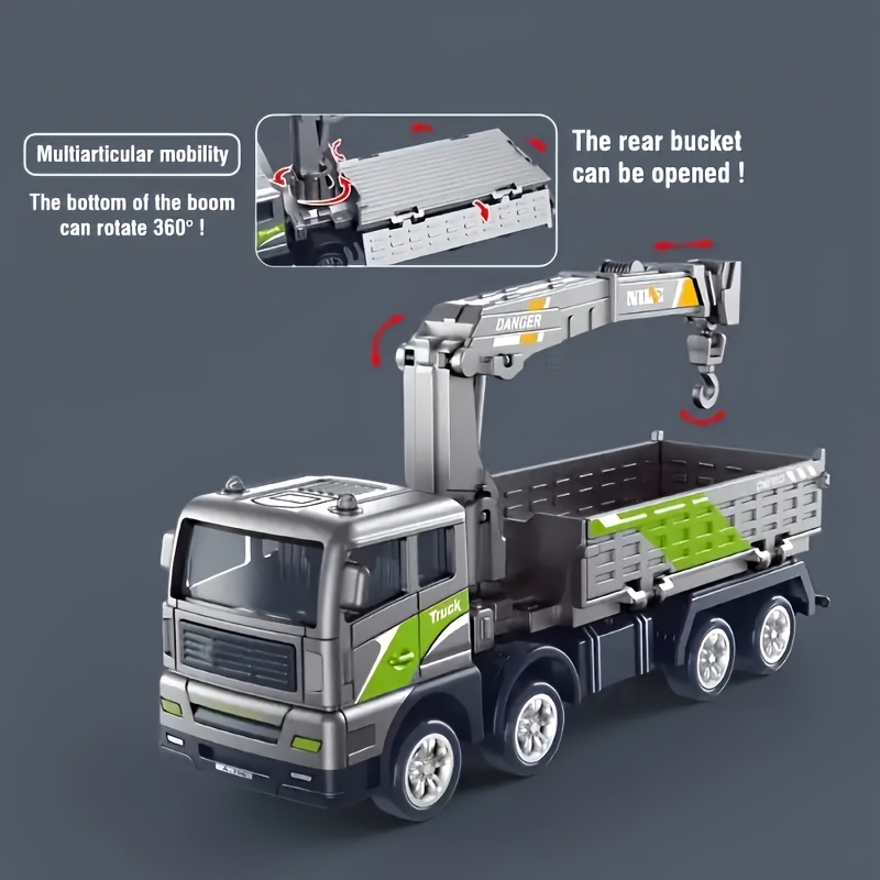 Heavy Duty Crane Trailer Rescue Vehicle Toy